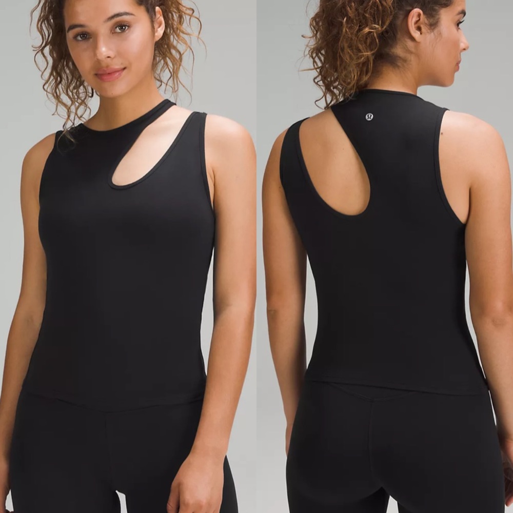 Lululemon Shoulder Cut-Out Yoga Tank Top in Black